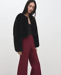 Mango Women's Wide Leg Suit Pants