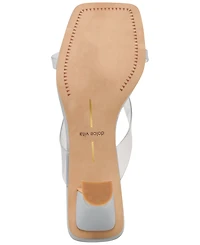 Dolce Vita Women's Brevel Vinyl Jelly Thong Low Block Heel Dress Sandals