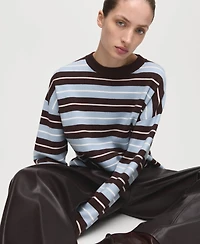 Mango Women's Oversized Striped Sweater