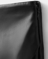 Mango Women's Faux-Leather Culottes Shorts