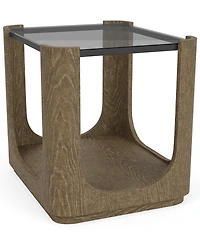 Furniture Dante 24" Glass Occasional End Table