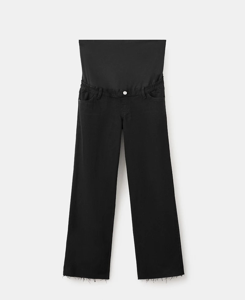Mango Women's Wide-Leg Maternity Jeans