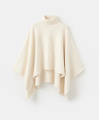 Mango Women's Knitted Turtleneck Cape Sweater
