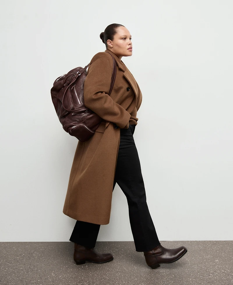 Mango Women's Double-Breasted Wool Coat