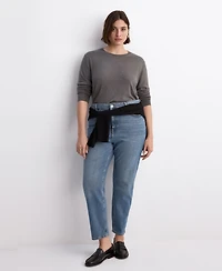Mango Women's New Mom Comfort High-Rise Jeans