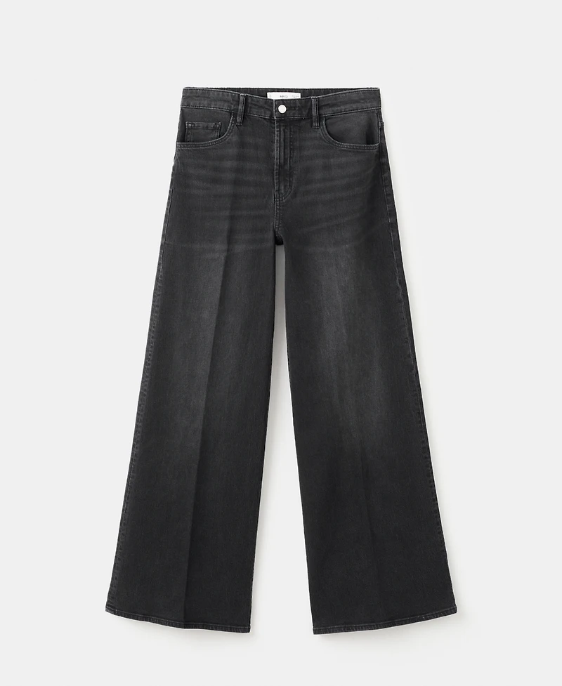 Mango Women's High-Waisted Wide-Leg Jeans