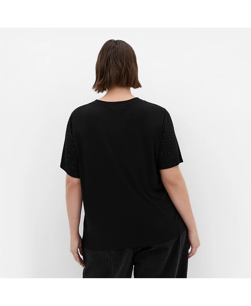 City Chic Women's Plus Blinged Up Tee