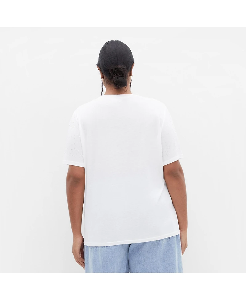 City Chic Women's Plus Blinged Up Tee