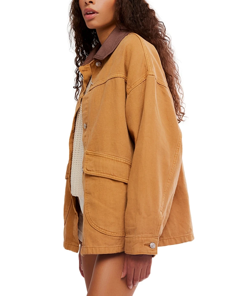 Free People Women's Button-Up Denim Jacket