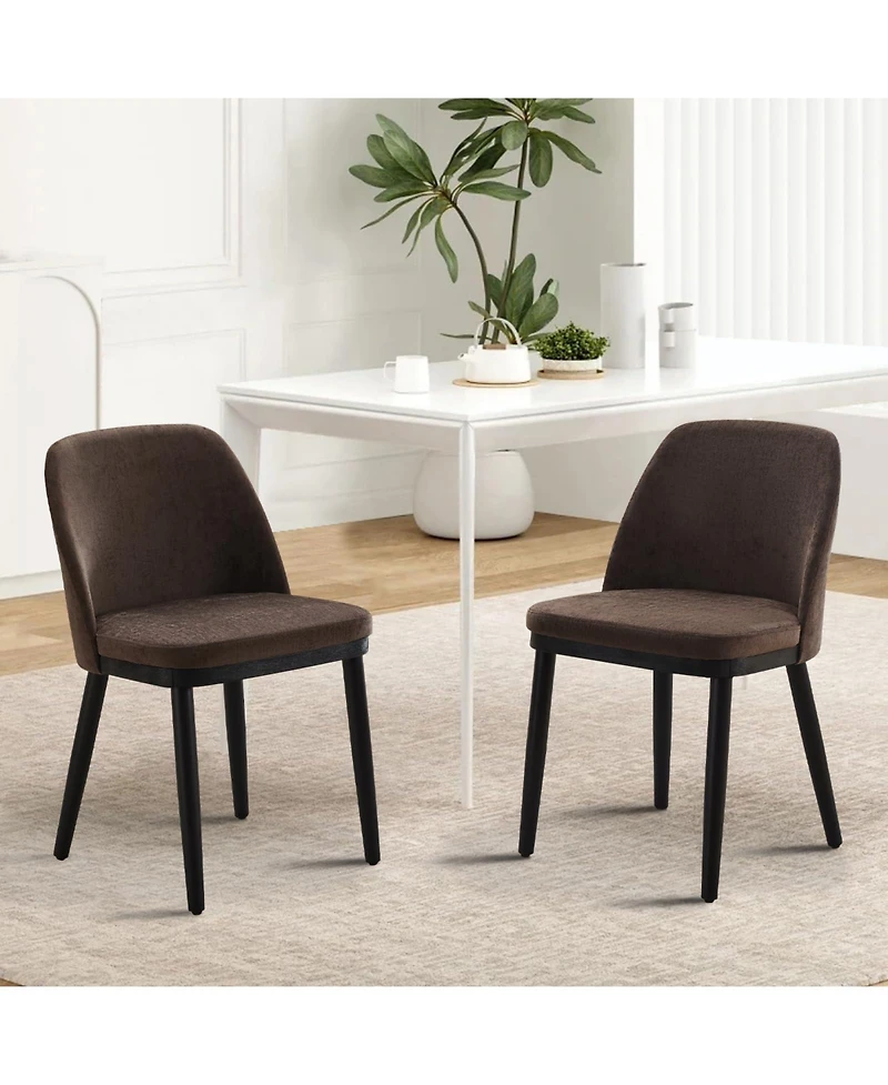 gaomon Modern Linen Upholstered Dining Chair Set