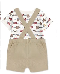 Disney Baby Boys' Cars T-Shirt & Shortall, 2-Piece Set
