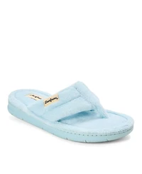 Dearfoams Women's Wrenley Terry Thong Flip Flop House Slipper