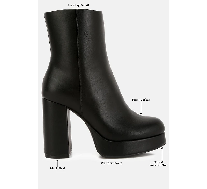 Womens beauty block heel platform ankle boots
