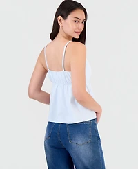 Madden Girl Juniors' Embellished Hibiscus V-Neck Tank