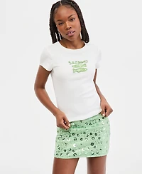 Madden Girl Juniors' Cotton Beaded Sardine Tee