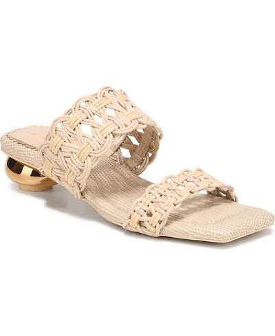 Circus Ny by Sam Edelman Women's Clover Woven Kitten-Heel Slide Sandals
