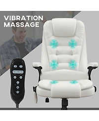 Draft - Boyel Living High Back Vibration Massage Office Chair with 6 Vibration Points Heated Reclining Pu Leather
