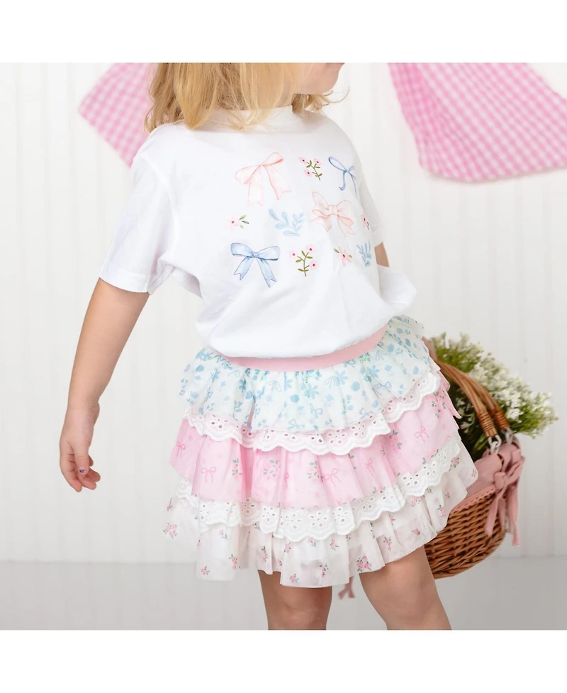 Sweet Wink Big Girls Floral & Lace Tiered Tutu