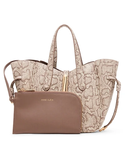 Anne Klein Faux Snake Medium Tote Bag