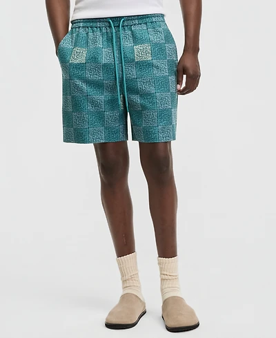 Mode of One Men's Textured Checker Shorts, Macy's Exclusive