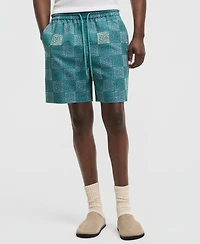 Mode of One Men's Textured Checker Shorts, Macy's Exclusive