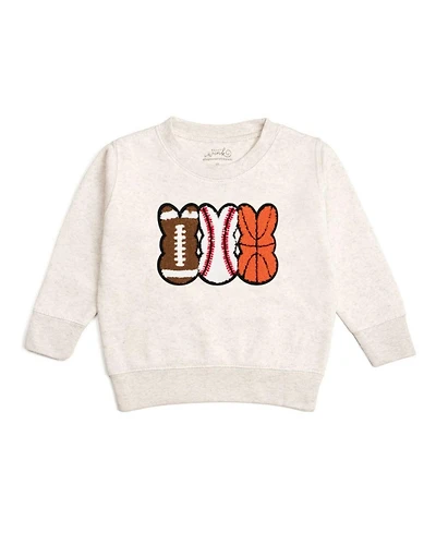 Draft - Sweet Wink Toddler Boys Sports Peeps Patch Easter Sweatshirt