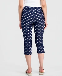 Jm Collection Petite Graphic Flourish Rivet Capri Pants, Macy's Exclusive