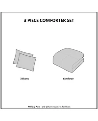 Madison Park Viola Damask 3-Pc. Comforter Set, King/California King