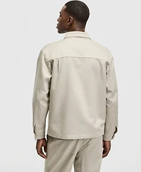 Mode of One Men's Relaxed-Fit Twill Shirt Jacket, Macy's Exclusive