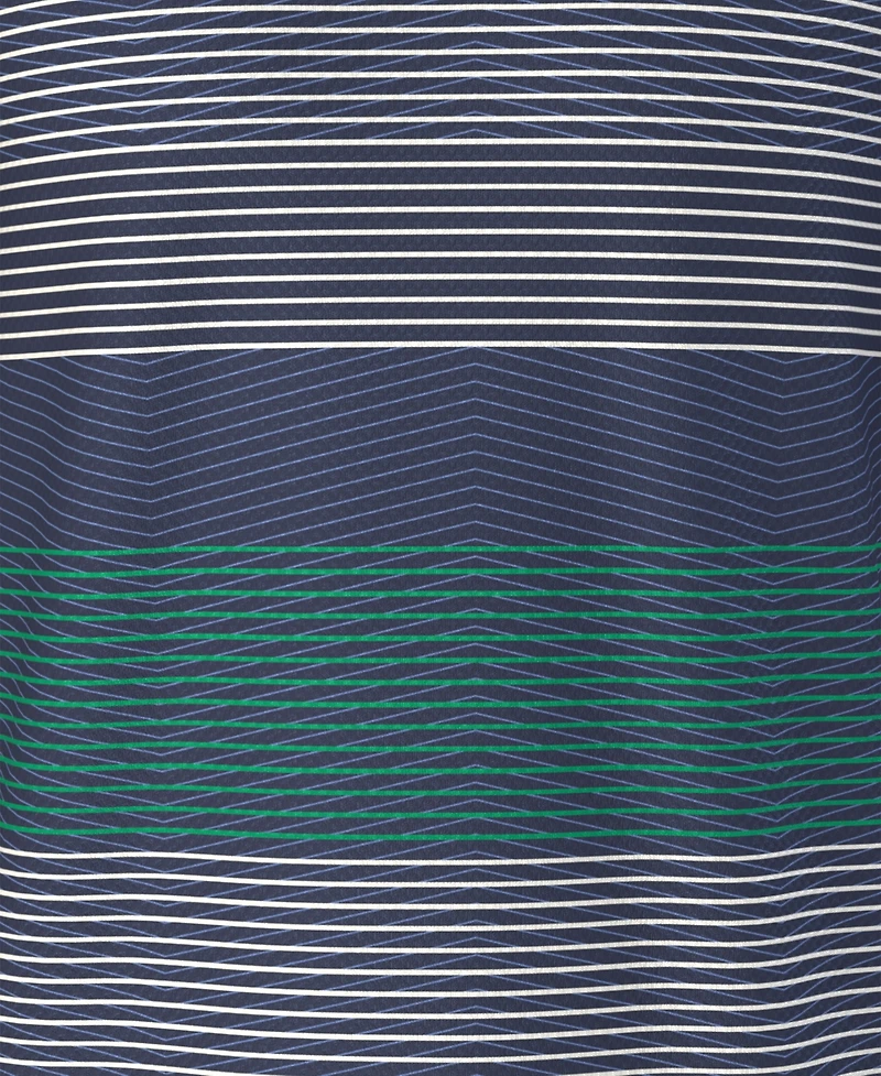 Pga Tour Men's Layered Stripe Print Golf Polo Shirt
