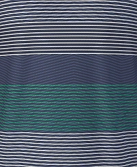 Pga Tour Men's Layered Stripe Print Golf Polo Shirt