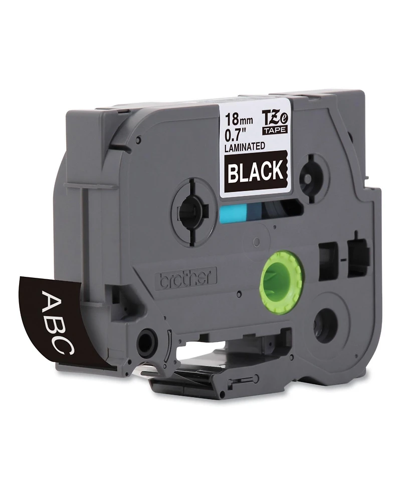 Brother P-Touch TZE345 0.7 in. x 26.2 ft. TZe Standard Adhesive Laminated Labeling Tape - White on Black