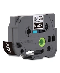 Brother P-Touch TZE345 0.7 in. x 26.2 ft. TZe Standard Adhesive Laminated Labeling Tape - White on Black