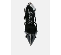 Diamante Clear Stiletto Heel Pumps