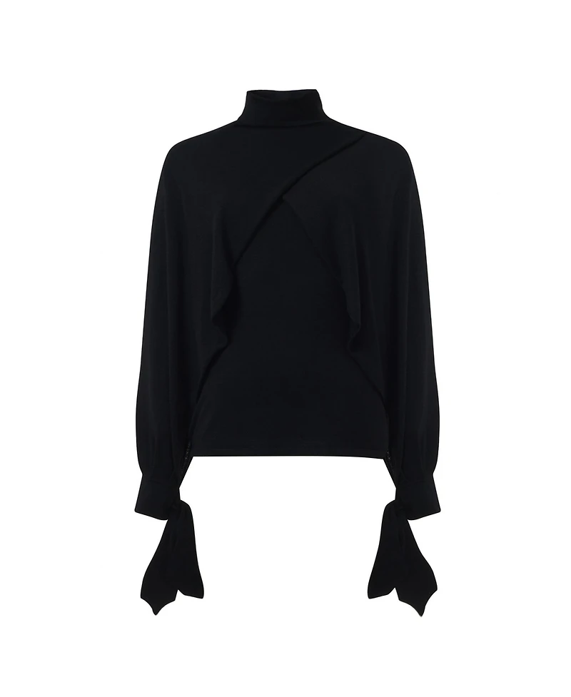 Leem Women's Layered Butterfly Sleeve Knitted Sweater