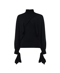 Leem Women's Layered Butterfly Sleeve Knitted Sweater