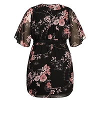 City Chic Women's Bold Blossom Wrap Dress