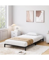 Gaomon 8 Inch Twin Bed Frame, Heavy-Duty Metal Platform, Noise-Free, Under-Bed Storage, Steel Slat Support, No Box Spring, Black