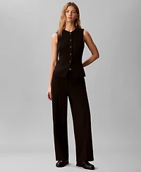 Calvin Klein Women's V-Neck Front Button Vest