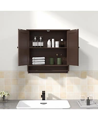 Volenca Wall-Mount Bathroom Medicine Cabinet with Storage and Towel Bar