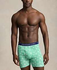 Polo Ralph Lauren Men's Classic Cotton Knit Boxer Briefs , 3-Pack Set