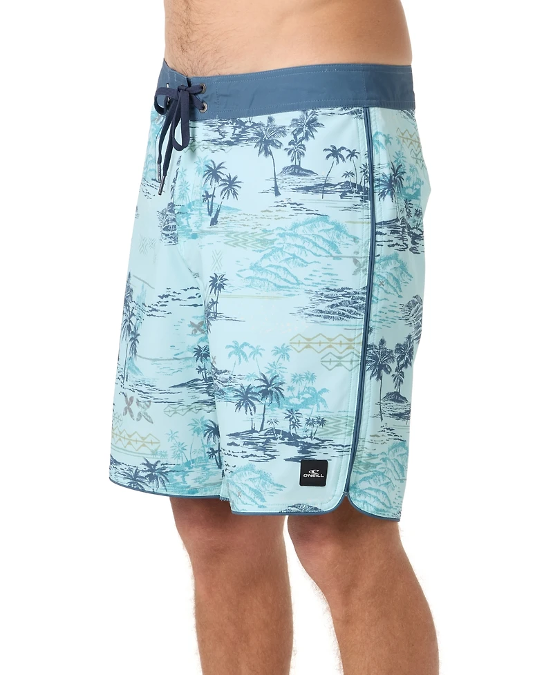 O'Neill Men's Hyperfreak Mysto Scallop Regular-Fit Board Shorts