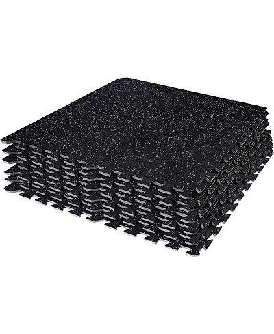 Draft - Sorbus 6 Interlocking Gym Floor Mat 1/2" Thick Rubber Top High-Density Eva Foam (24 Sq Ft) for Yoga, Heavy Exercise Equipment