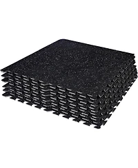 Draft - Sorbus 6 Interlocking Gym Floor Mat 1/2" Thick Rubber Top High-Density Eva Foam (24 Sq Ft) for Yoga, Heavy Exercise Equipment