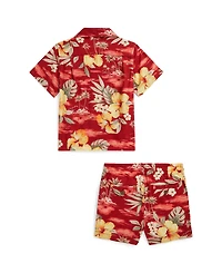 Polo Ralph Lauren Baby Boys' Floral-Print Shirt and Shorts, 2-Piece Set