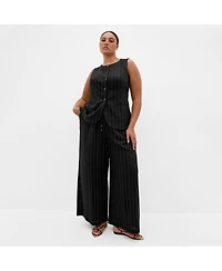 City Chic Women's Plus Kelly Stripe Vest