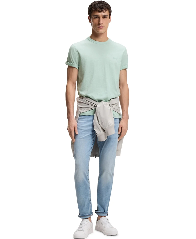 Boss by Hugo Men's Slub-Cotton Logo Detail T-Shirt