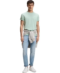 Boss by Hugo Men's Slub-Cotton Logo Detail T-Shirt