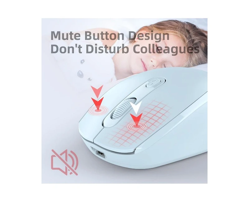 Risokeys Minimalist Wireless Mouse, Mute & Easy-to-Use for Office/Gaming/Design, Travel-Friendly for Students & Professionals