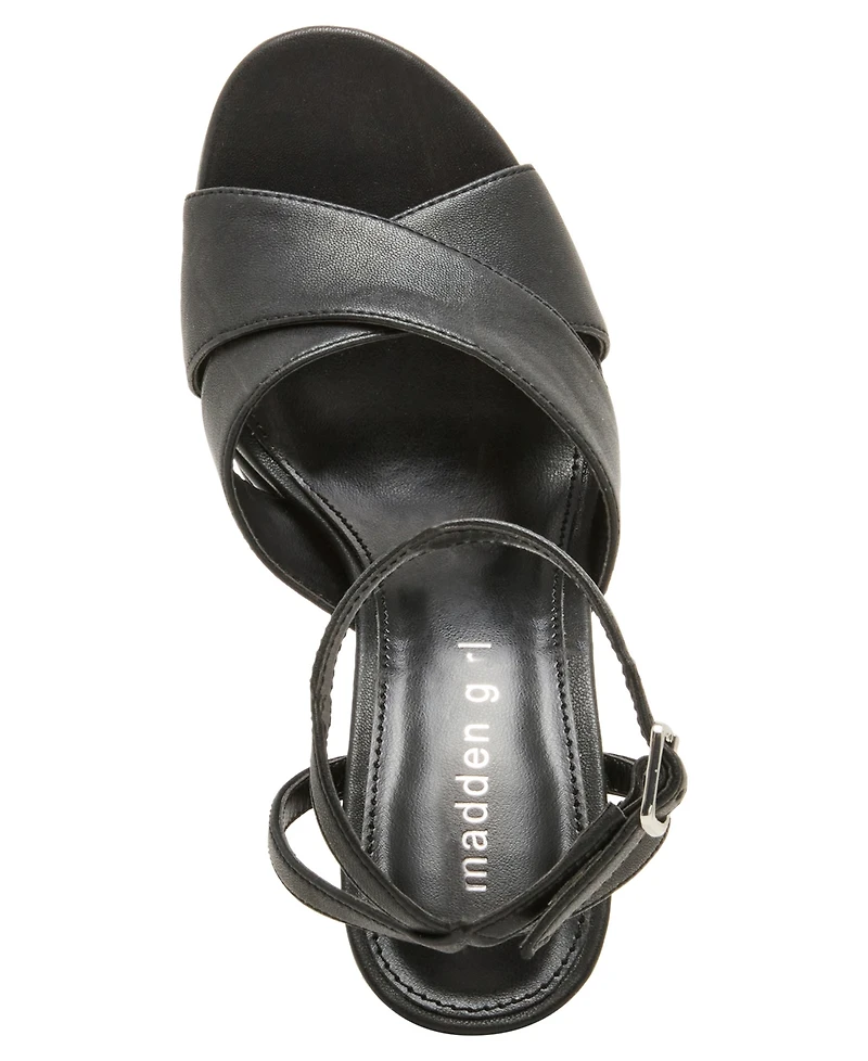 Madden Girl Women's Amber Round Toe Platform Dress Sandals